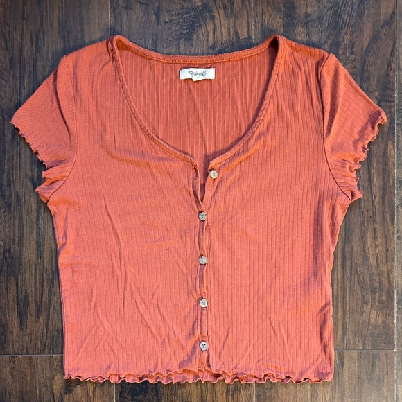 Madewell Button Front Tee Medium - Picture 2 of 5